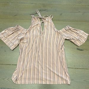 Size small Hollister t shirt with open shoulders